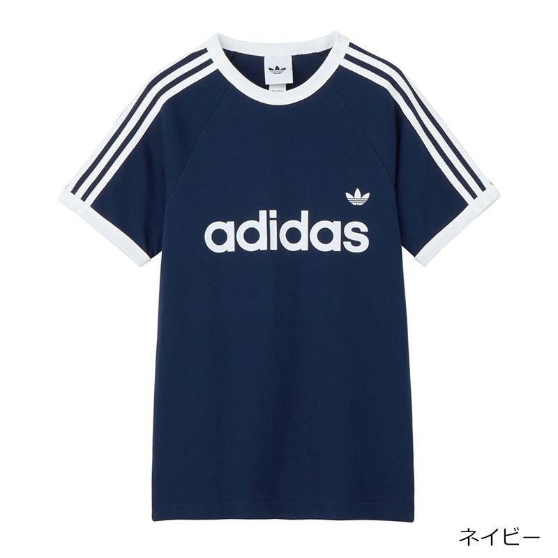 adidas アディダス スリーストライプス スリム リンガー Tシャツ