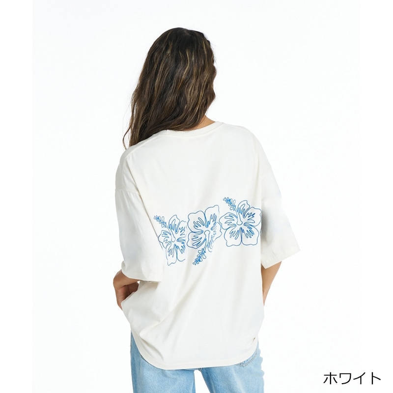 ROXY BREAK LINE 刺しゅう Tシャツ(ホワイト): 通常| プラザオンライン