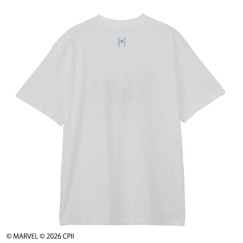 SPIDER-MAN スパイダーマン Tシャツ ホワイト ワイド PLAZA限定 SPIDER-MAN スパイダーマン / Tシャツ ホワイト (ワイド)(ホワイト