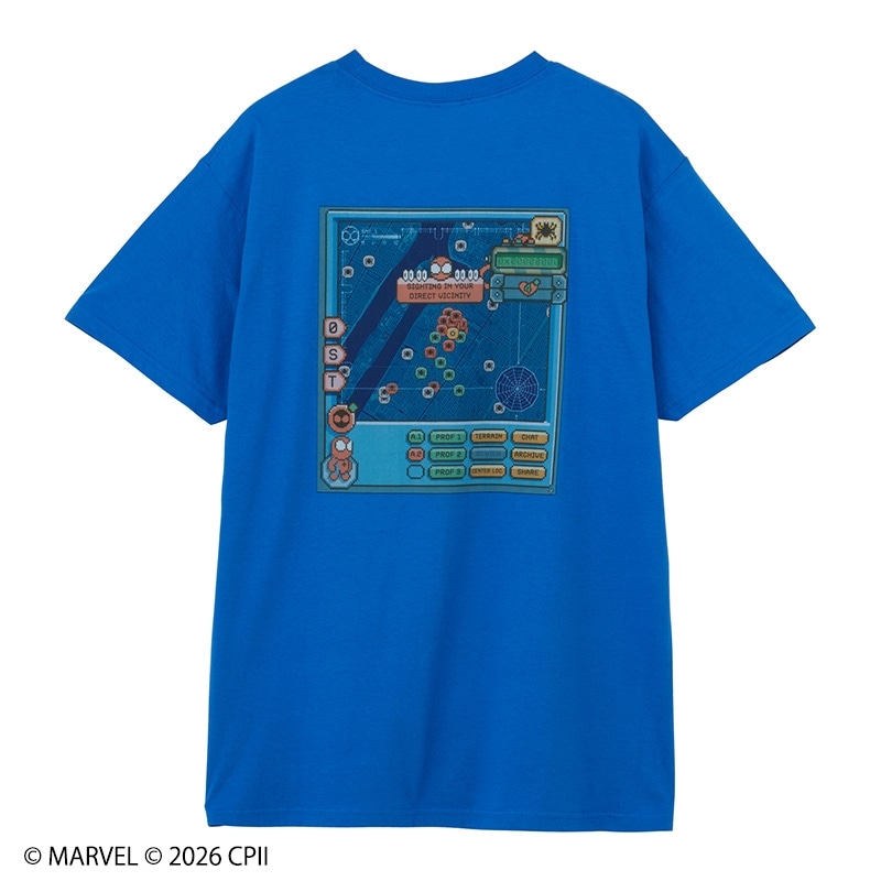 SPIDER-MAN スパイダーマン / Tシャツ ブルー (ワイド)(ブルー): 通常