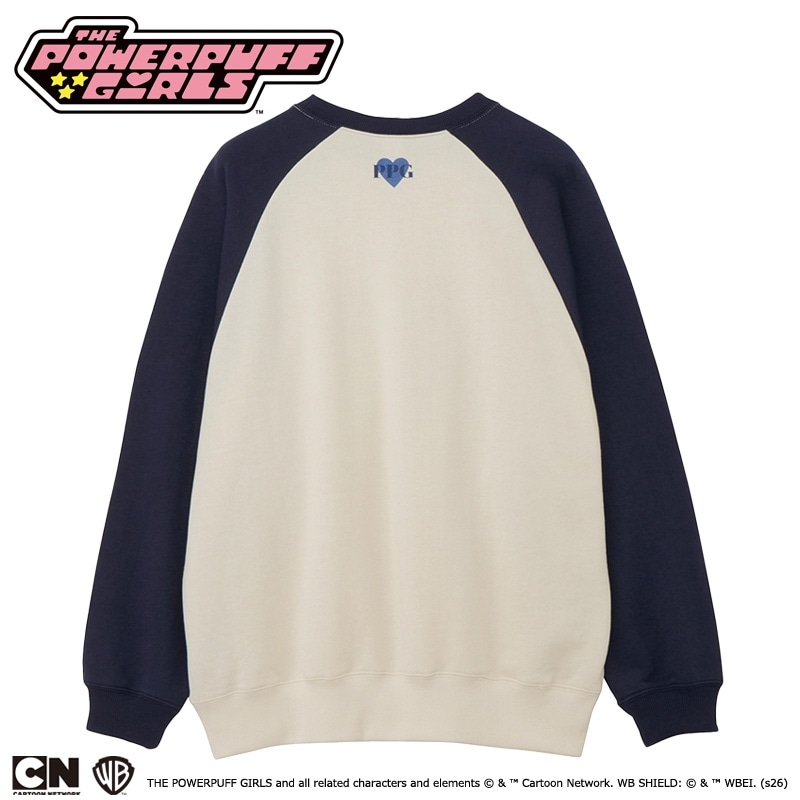 THE POWERPUFF GIRLS パワーパフ ガールズ ラグランスウェット バニラ