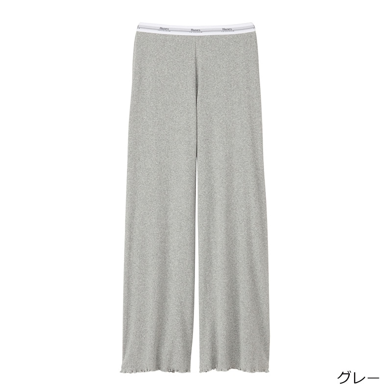 Hanes ヘインズ ロングワイドパンツ by THE DODO JEAN(グレー