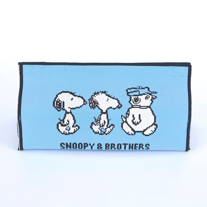 スヌーピー PEANUTS tenteニッティング ティッシュカバー(ブルー