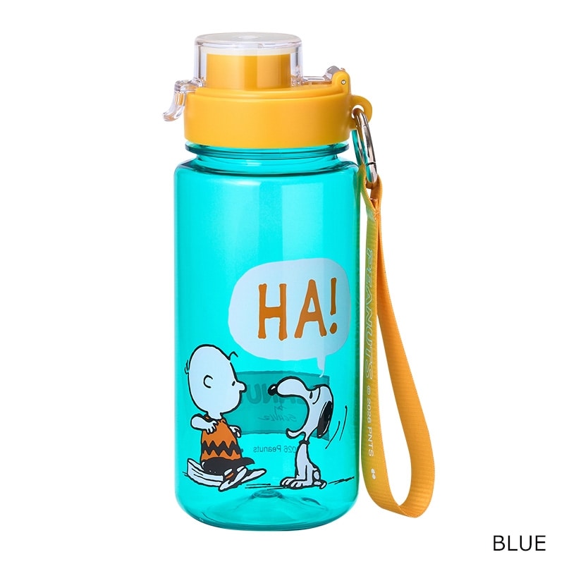 スヌーピー PEANUTS ストラップ付きドリンクボトル(BLUE): 通常