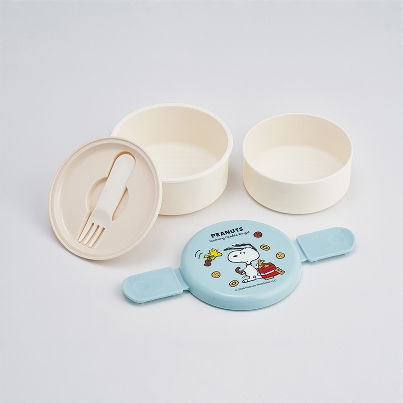 スヌーピー PEANUTS 丸型ランチボックス2段 Yummy Cookie Days!(丸型