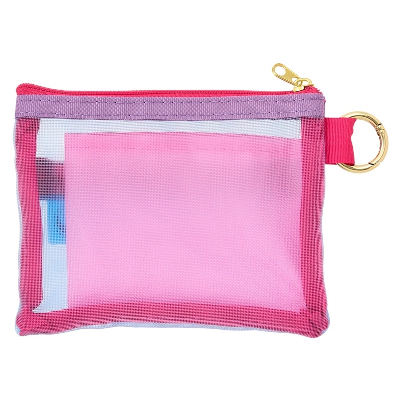 PLAZA BASICS メッシュフラットポーチS パープル(メッシュ
