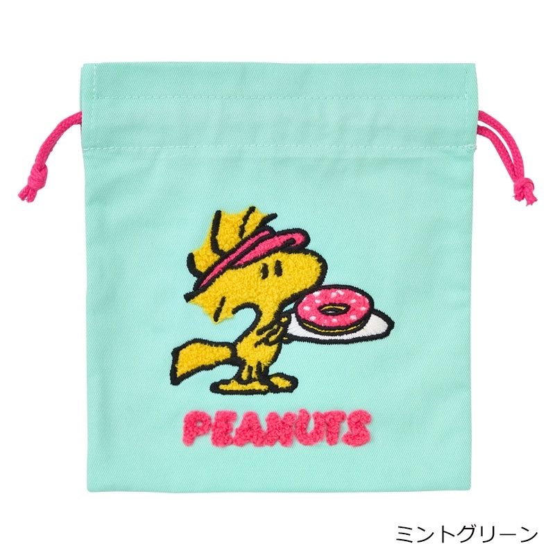 スヌーピー PEANUTS WOODSTOCK & SNOOPY 第2弾 サガラ刺繍巾着