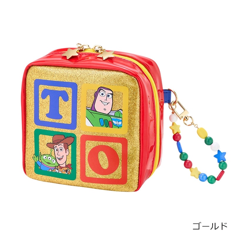 TOY STORY トイ・ストーリー スクエアポーチ(ゴールド): 通常| プラザ