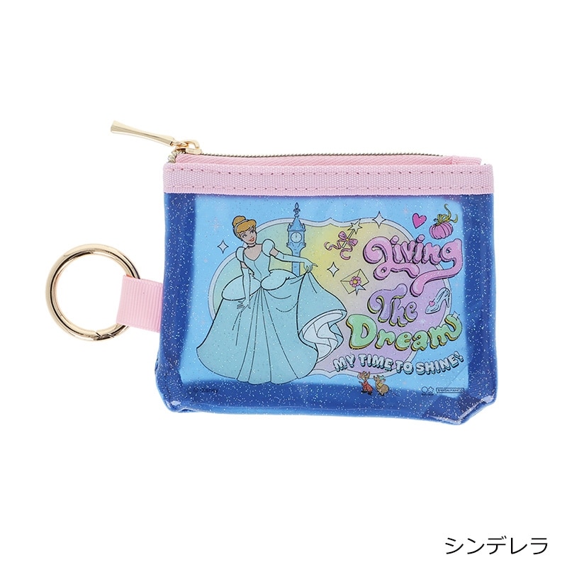 Disney(ディズニー) ディズニープリンセス カラビナ付きラメミニポーチ