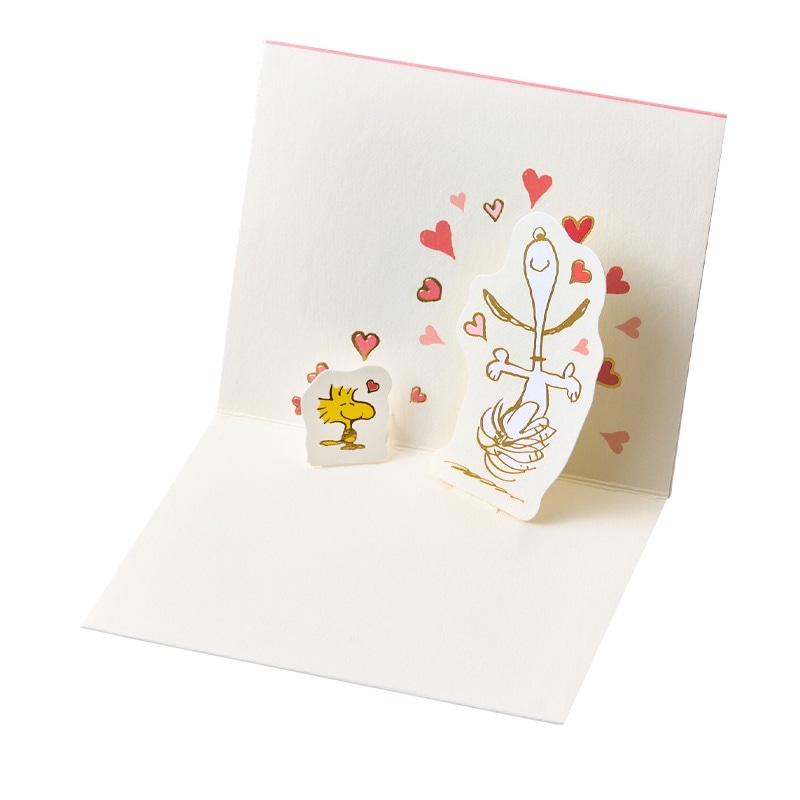 スヌーピー PEANUTS 立体カード ハート(ハートハグ): 通常| プラザ