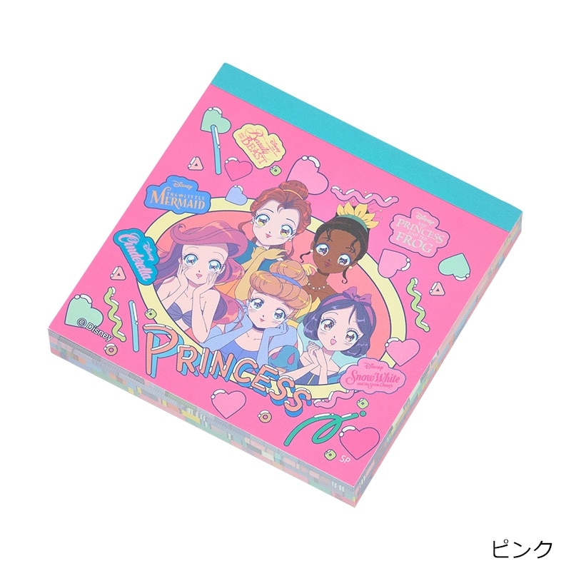 Disney(ディズニー) ディズニープリンセス スクエアメモ(ピンク): 通常