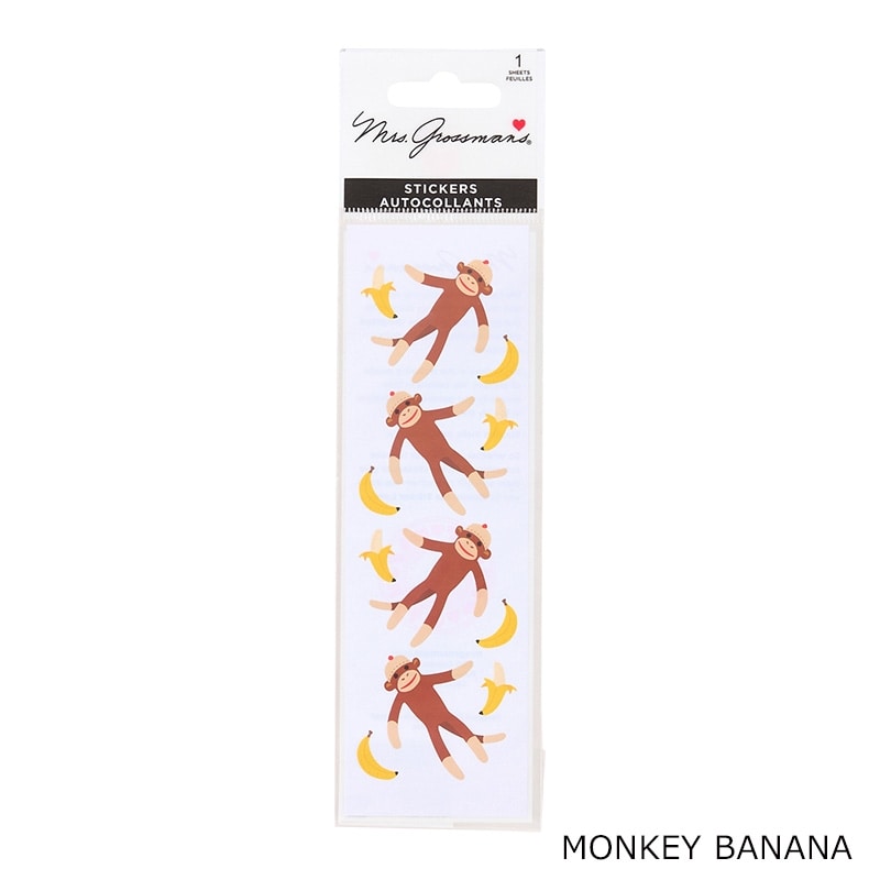 【１枚400円】ミセスグロスマンMrs.Grossman's Mrs.Grossman's ミセス・グロスマン ステッカー(MONKEY BANANA): 通常