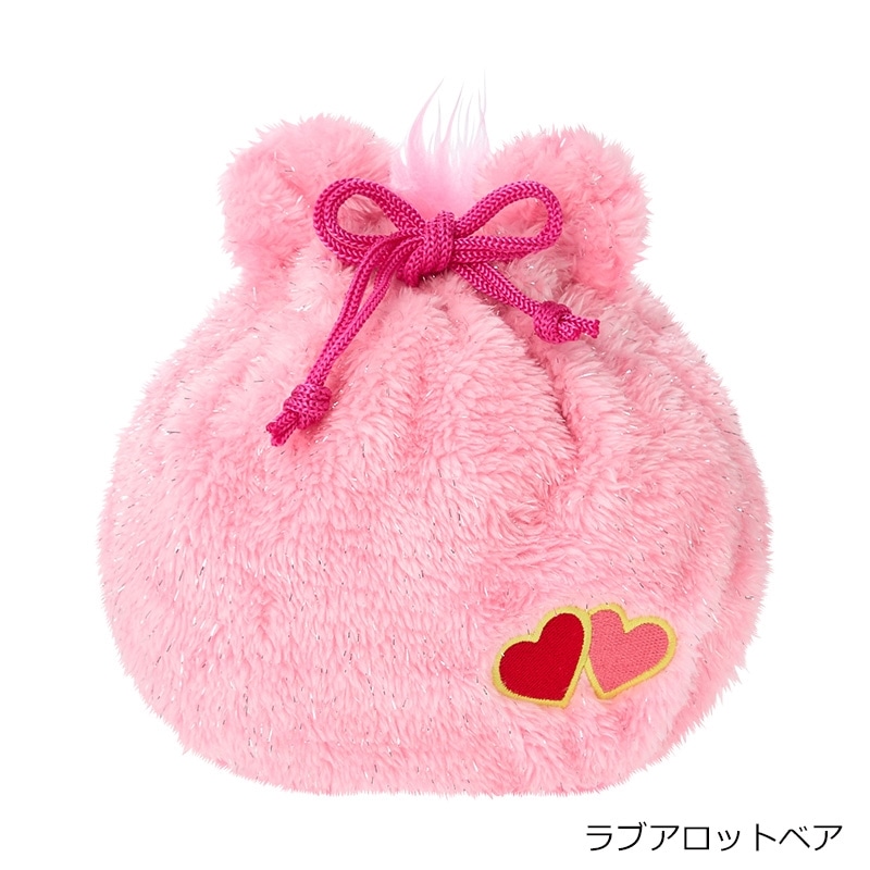 Care Bears ケアベア ラメ巾着(ラブアロットベア): 通常| プラザ
