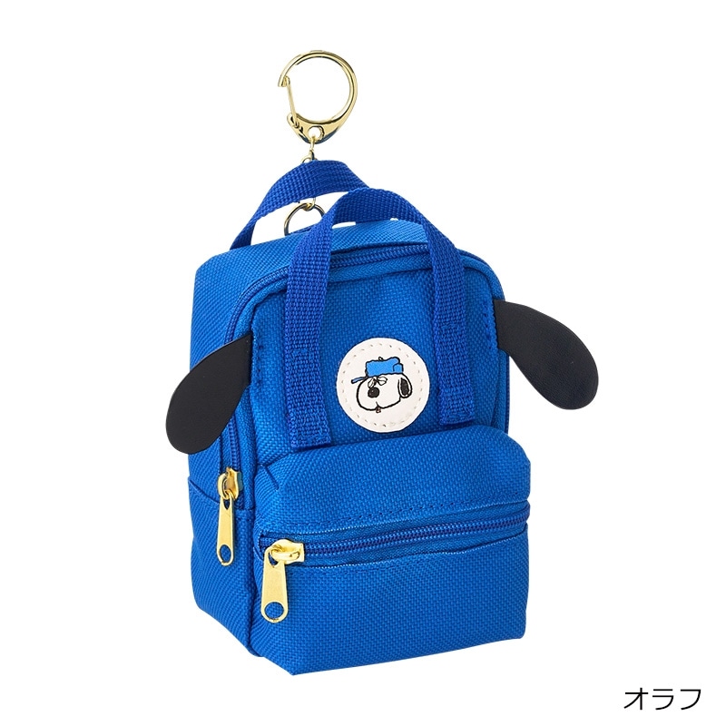 スヌーピー PEANUTS ワッペンリュックキーホルダー(スヌーピー＆ウッド