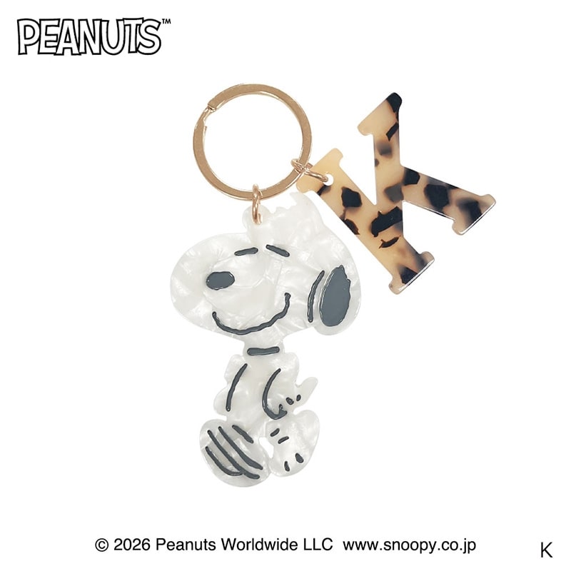 スヌーピー PEANUTS イニシャルキーリング(A): 通常| プラザオンライン