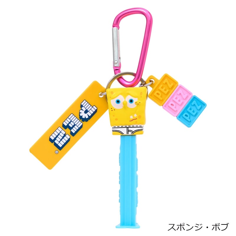 スポンジボブ ぬいぐるみ PEZ フィギュア スパークケース キーホルダー SpongeBob SquarePants スポンジ・ボブ PEZ ペッツ カラビナ