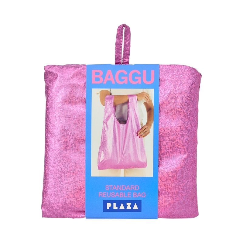 BAGGU STANDARD エコバック　メタリック　ピンク　パープル POUPONS / BAGGU /STANDARD エコバッグ メタリックパープル