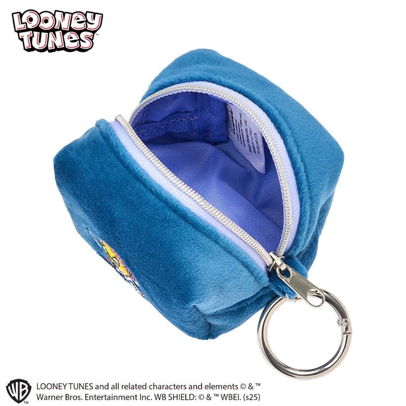 ミニボストン　ポーチ　ワンピース　新品未使用　ルフィ　青　カラビナ付き ワンピース スクエアポーチ ルフィー＆ゾロ＆サンジ 小物入れ 化粧品入れ