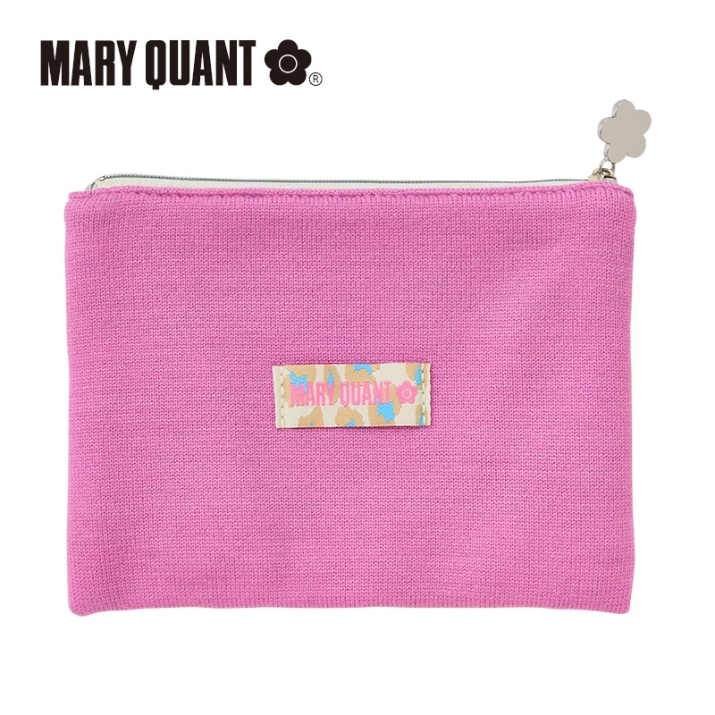 MARY QUANT マリークワント ニットフラットポーチ(ピンク): 通常