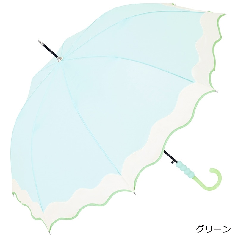 長傘配送】 because ビコーズ クリアアンブレラ ナミナミ 長傘