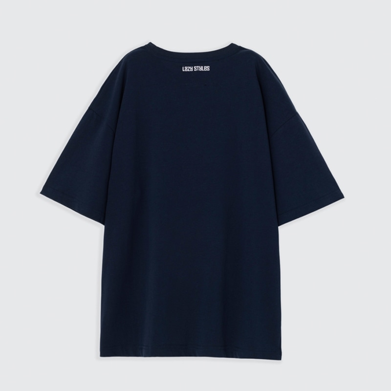 Lazy Styles レイジースタイルズ オーバーサイズ Tシャツ(Navy