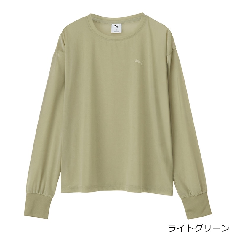 PUMA プーマ メッシュロングスリーブTシャツ(ブラック): 通常