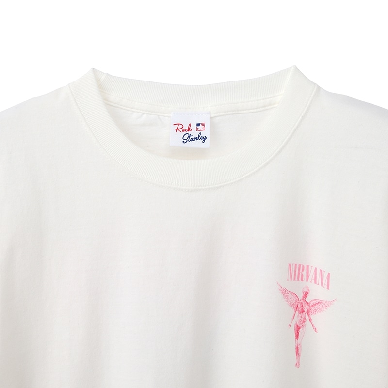 toty　Nirvana 7インチシングル 2枚セット NIRVANA / ニルヴァーナ Tシャツ ホワイト (ワイド)(ホワイト): 通常