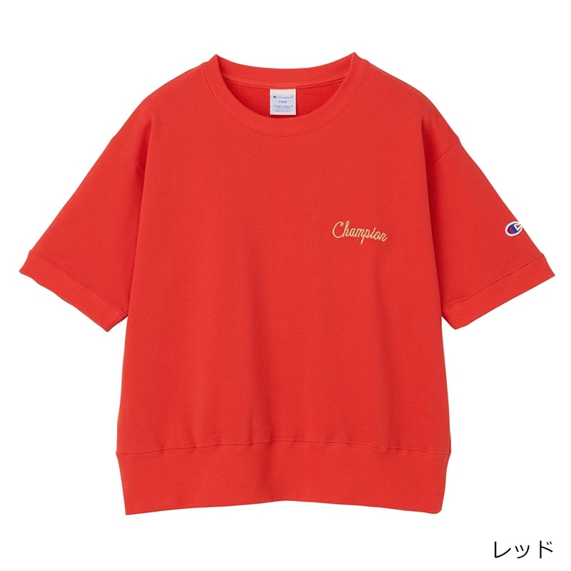 Champion チャンピオン ラメ刺しゅう裏毛スウェット(ホワイト): 通常