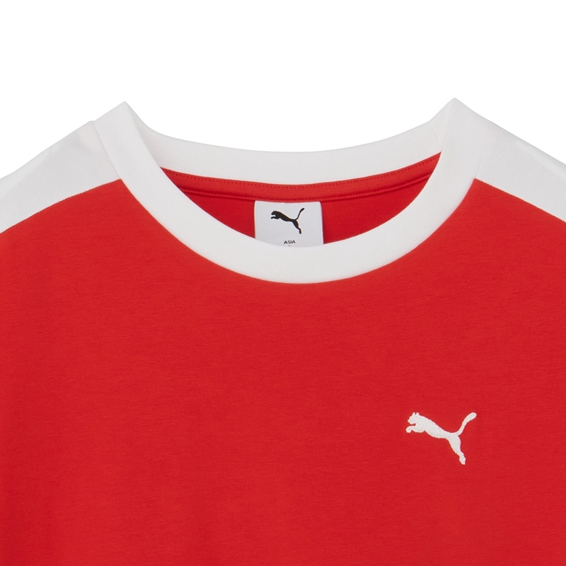 PUMA プーマ スリムTシャツ レッド Lサイズ(レッド): 通常| プラザ