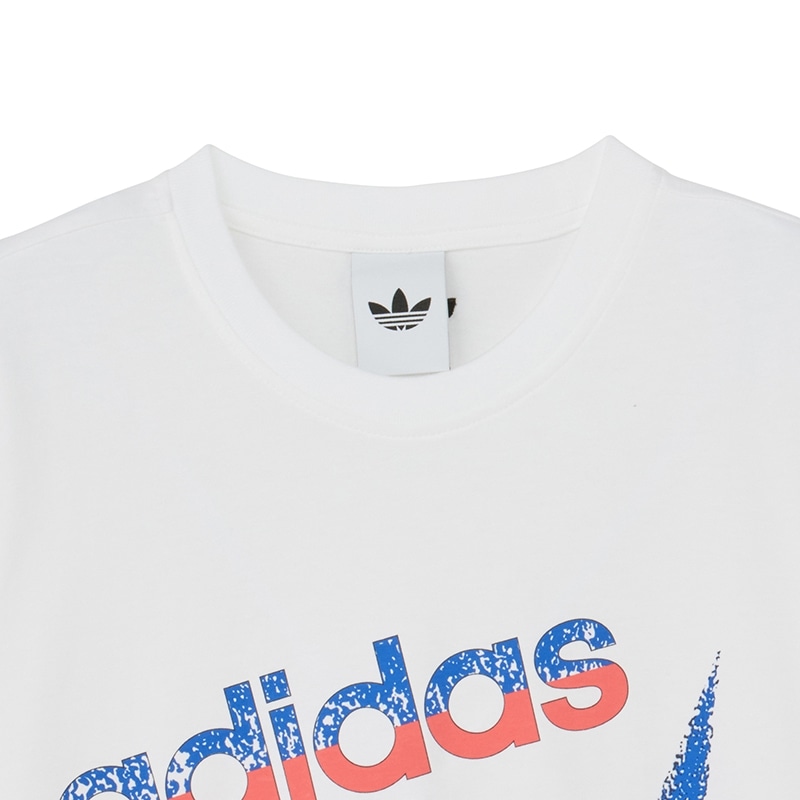 adidas アディダス フロントTシャツ(ホワイト): 通常| プラザ