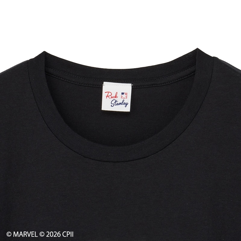 SPIDER-MAN スパイダーマン / Tシャツ ブラック (ワイド)(ブラック