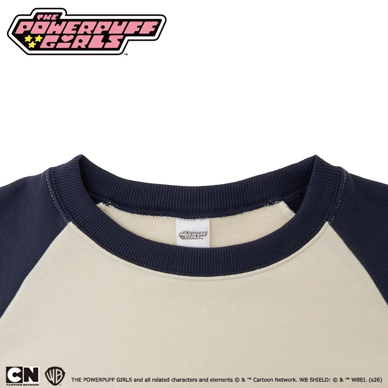 THE POWERPUFF GIRLS パワーパフ ガールズ ラグランスウェット バニラ