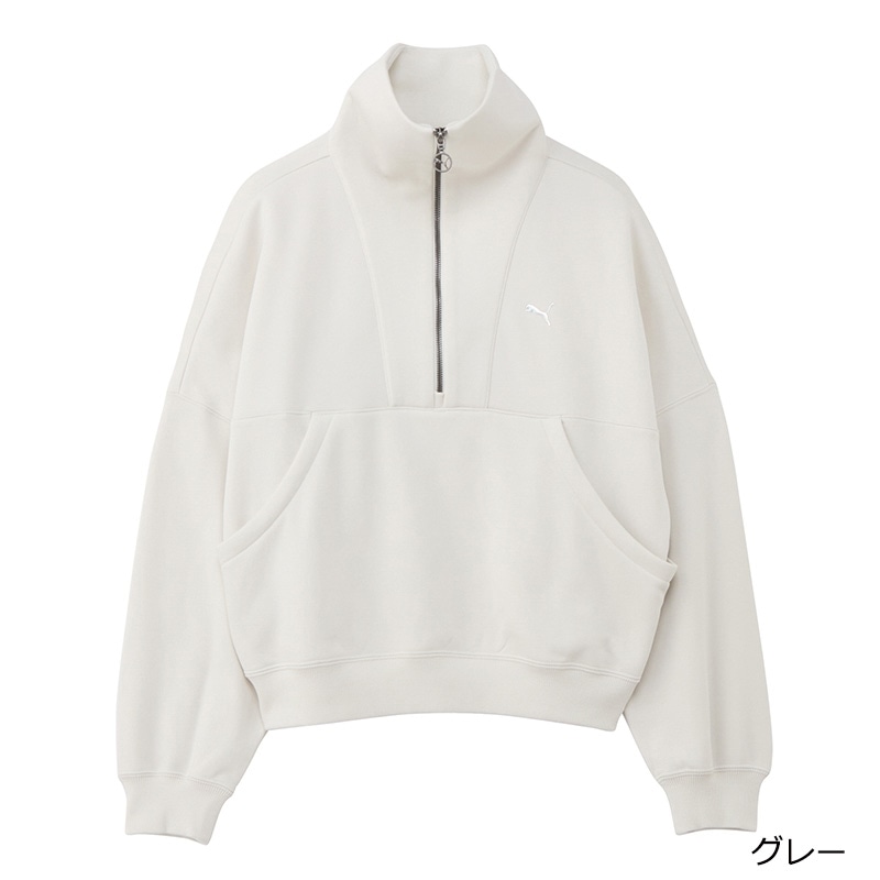 PUMA プーマ ニットハーフジップ ウィメンズ(ブラック): 通常| プラザ PUMA プーマ ニットハーフジップ ウィメンズ(ブラック): 通常| プラザ