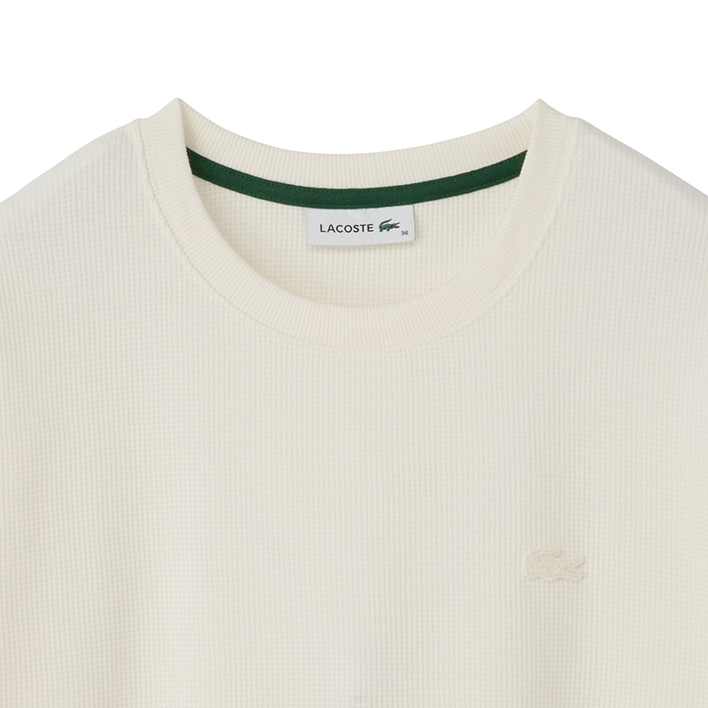 LACOSTE ラコステ ラウンドヘム ワッフルロングスリーブTシャツ 