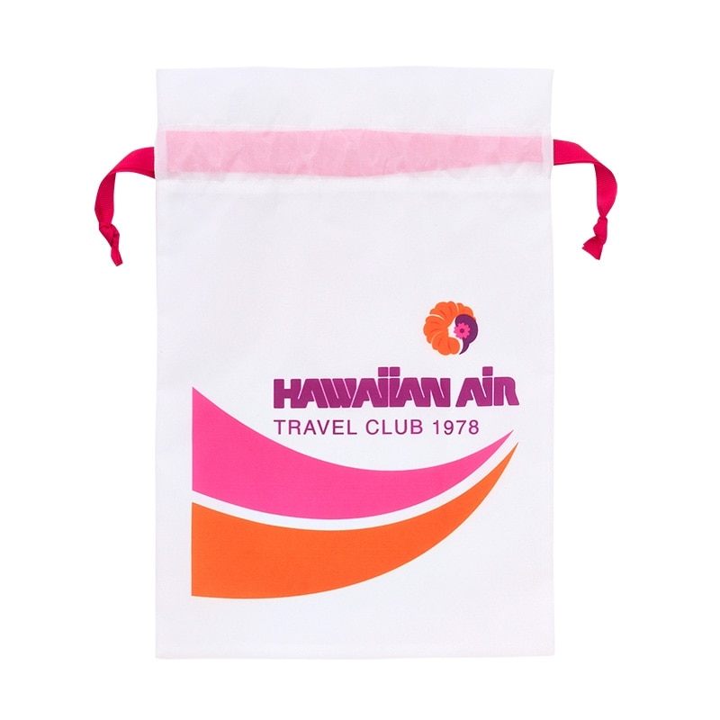 PLAZA BASICS HAWAIIAN AIRLINES ハワイアン航空 巾着付きトラベル
