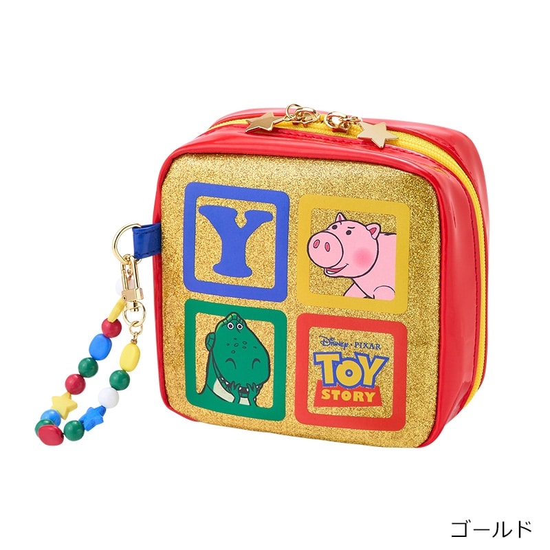 TOY STORY トイ・ストーリー スクエアポーチ(ゴールド): 通常| プラザ