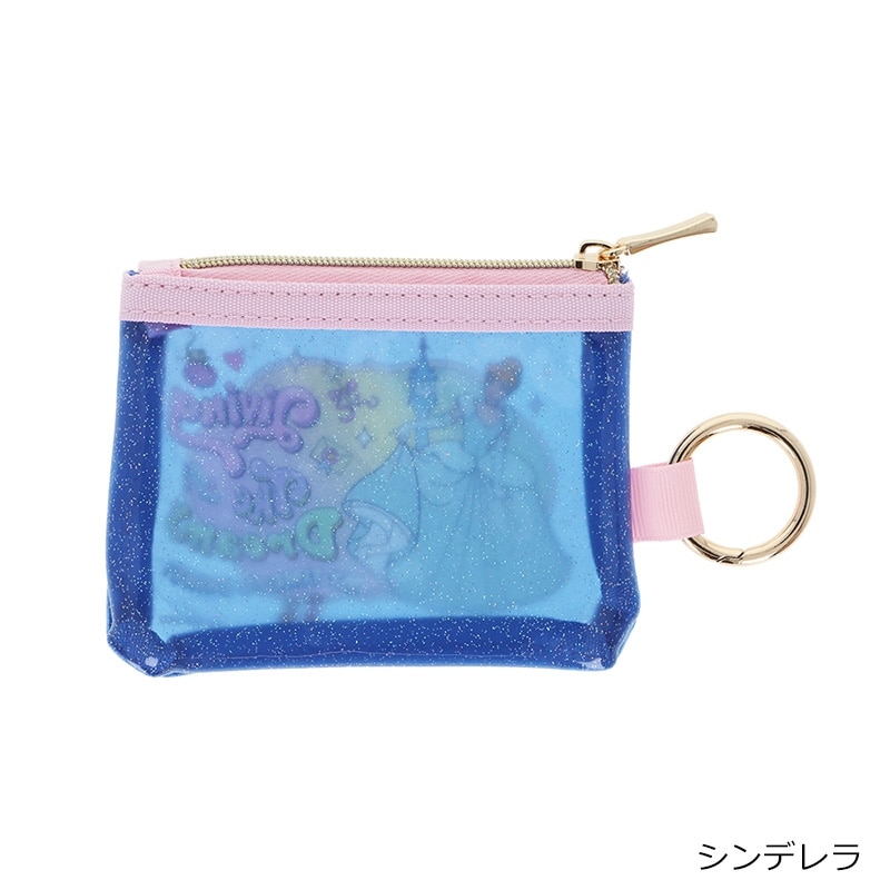 Disney(ディズニー) ディズニープリンセス カラビナ付きラメミニポーチ