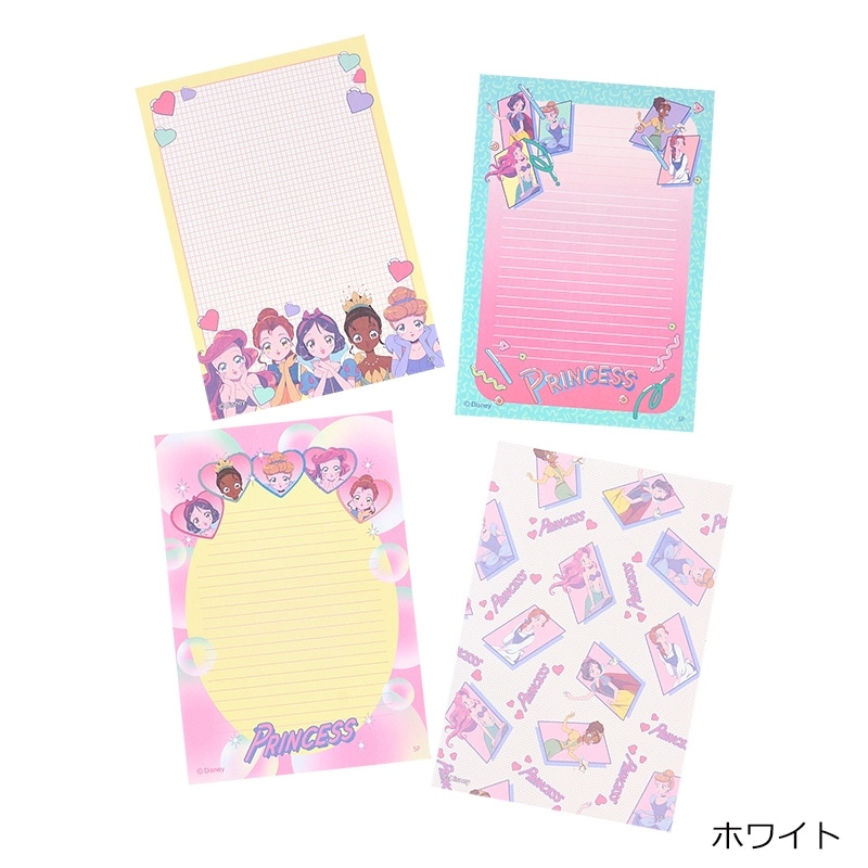 ディズニープリンセス マンガスクエアメモ マンガレターパッド 新品未開封 Disney(ディズニー) ディズニープリンセス レターパッド(ホワイト