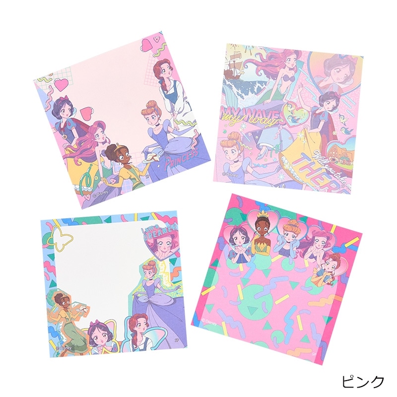Disney(ディズニー) ディズニープリンセス スクエアメモ(ピンク): 通常