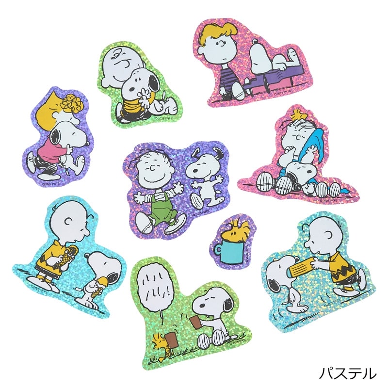 スヌーピー PEANUTS フレークステッカー(フェイス): 通常| プラザ