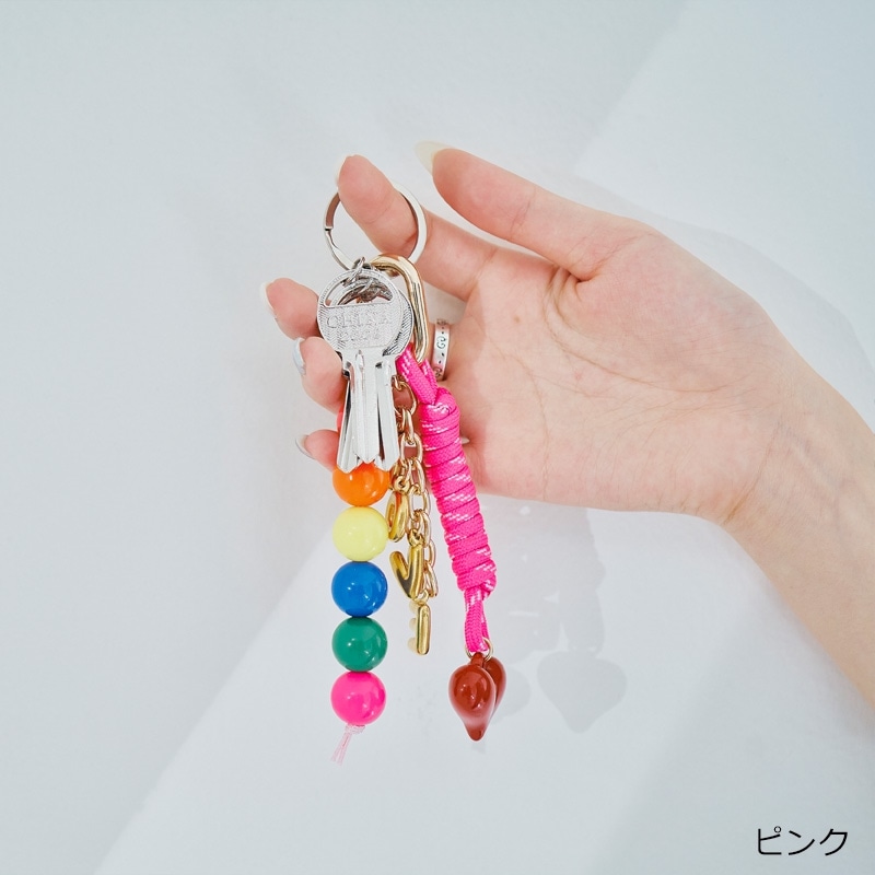 限定品マカバ★たくさんの人から愛され幸せストラップ macaroni edge マカロニエッジ LOVEチャーム ストラップ(ホワイト