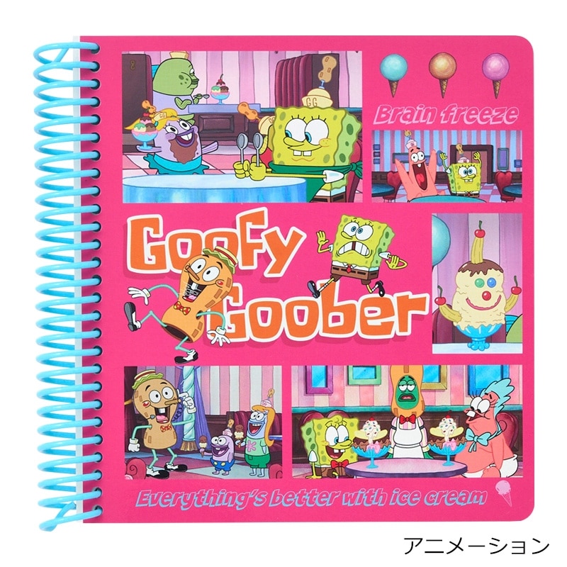 春＠プロフ必読SpongeBob Fontaine 新品3個 SpongeBob SquarePants スポンジ・ボブ スクエアリングノート