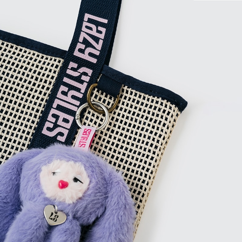 Lazy Styles レイジースタイルズ ハンドルロゴ メッシュトートバッグ