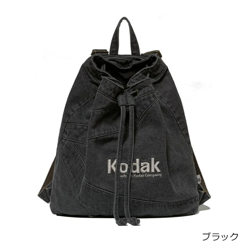 Kodak コダック デニム ストリング バックパック 10L(ブルー): 通常