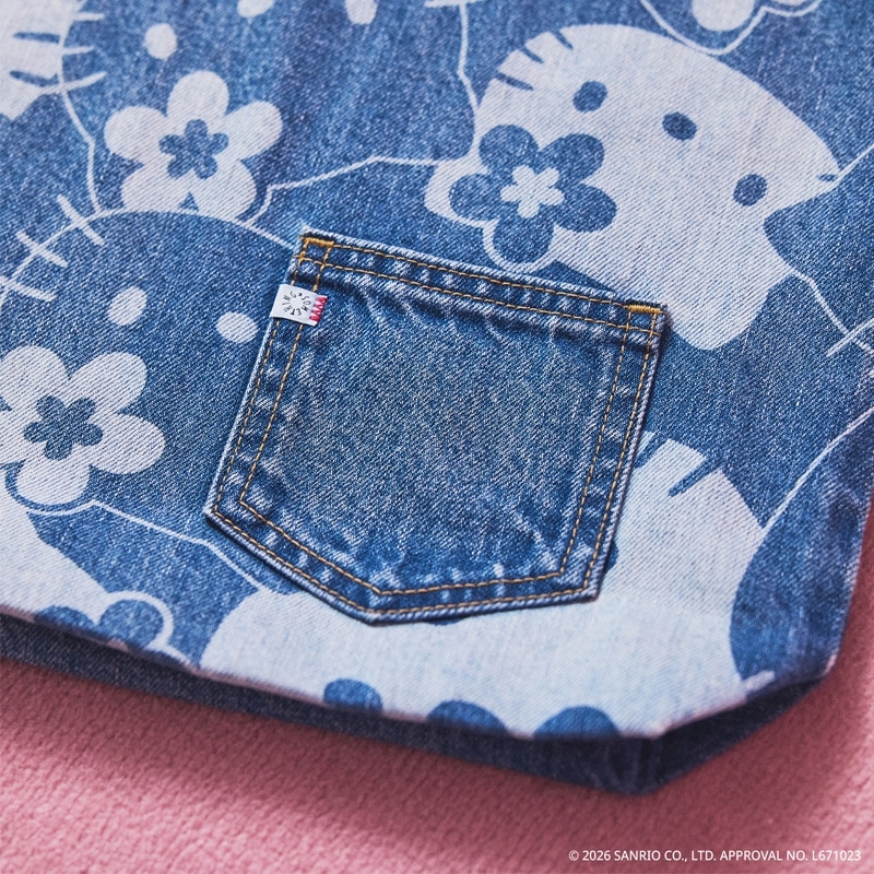 SOMETHING サムシング HELLO KITTY ハローキティ デニムトートバッグ