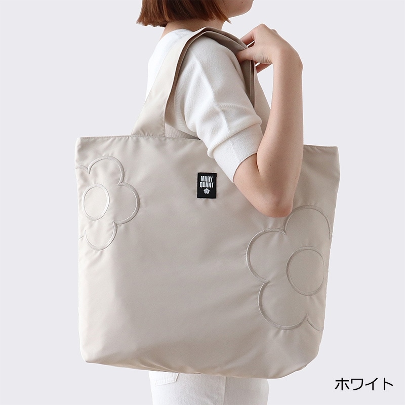 MARY QUANT マリークヮント トートバッグ(ホワイト): 通常| プラザ