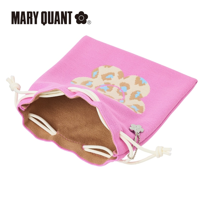 MARY QUANT マリークワント ニット巾着ポーチ(アイボリー): 通常