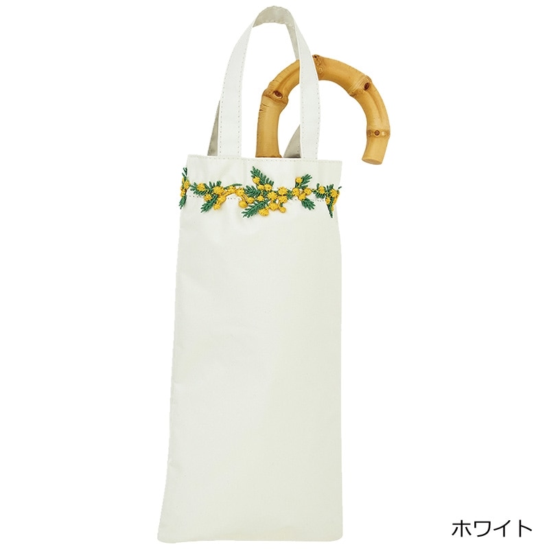 because ビコーズ PUフラワーレース トートバッグ ミニ 日傘(サックス