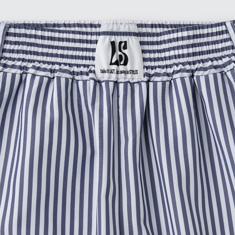 Rest & Recreationストライプ水色ワイドレッグパンツ Rest & Recreationストライプ水色ワイドレッグパンツ