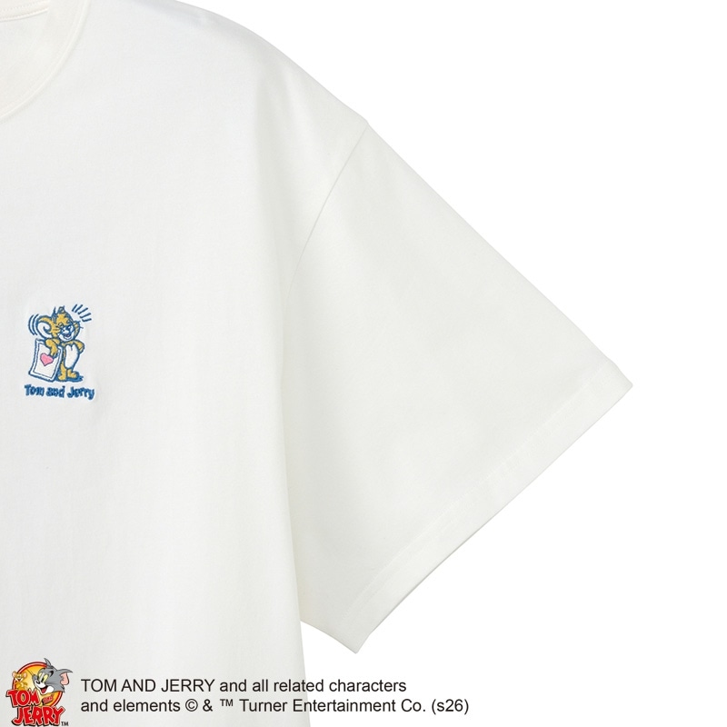 TOM and JERRY / トムとジェリー Tシャツ オフホワイト (ビッグ)(オフ